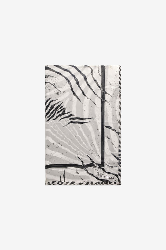 RC Foulard In Seta Stampa White Tigresse Nero/Bianco UALR02-IR101