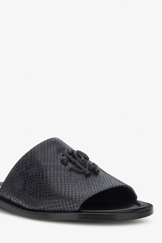 RC Sandals with Monogram RC Black SRS053-PZ181
