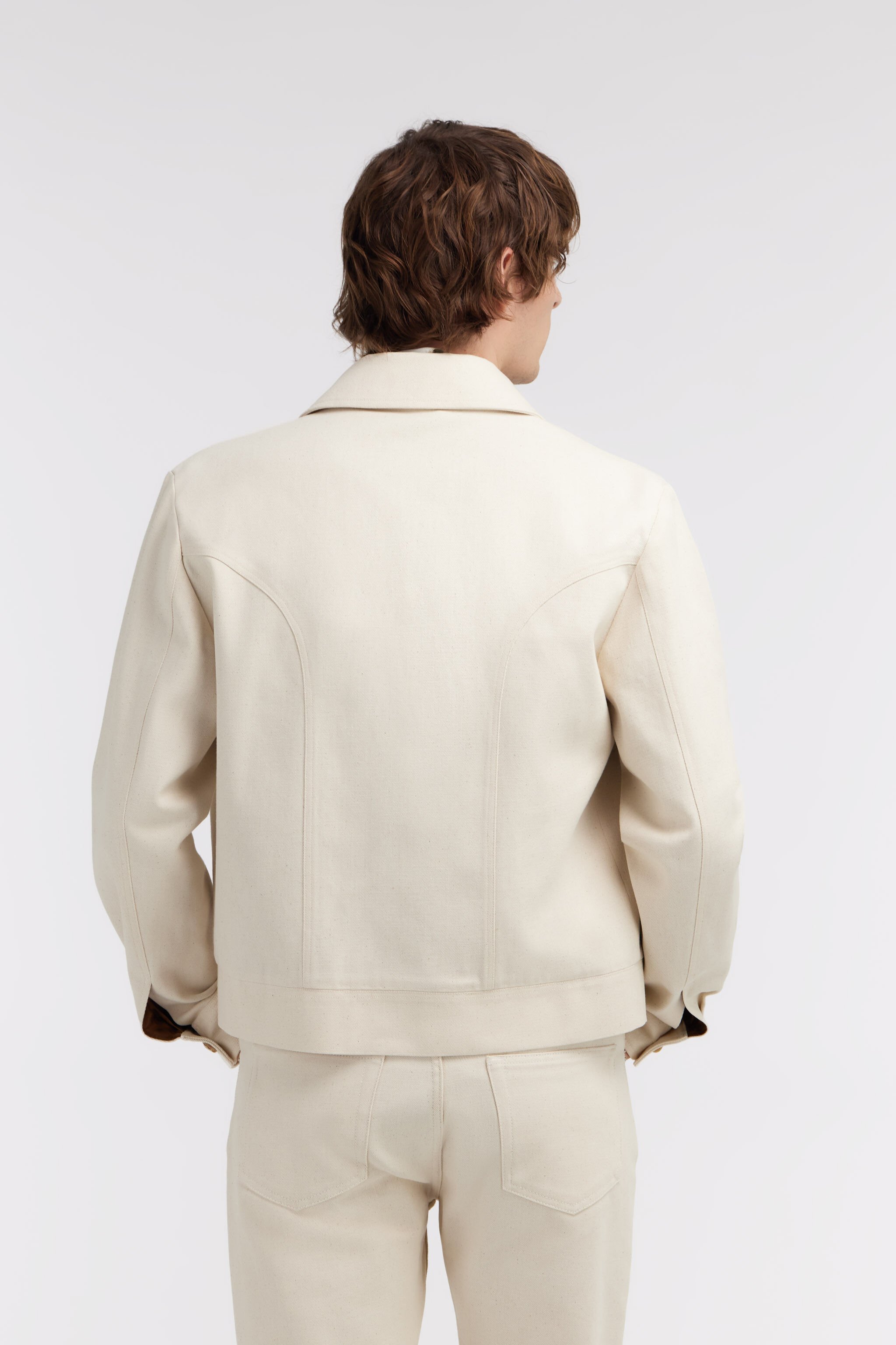 RC Cotton Jacket with Buckle Ivory SRT467-FN064