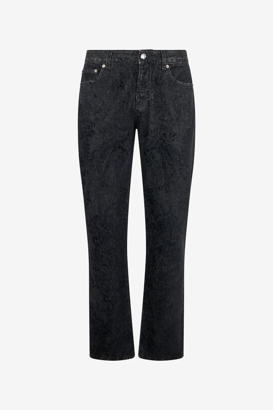 RC Jeans with Ornamental Black Print RC Jeans with Ornamental Black Print BLACK WRJ209-VT036