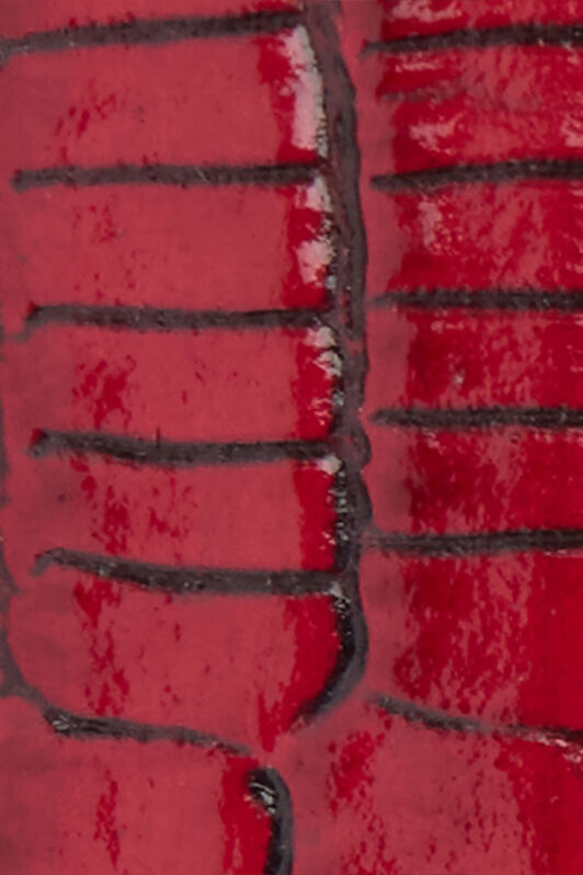 RC Red Leather Belt With Snake Buckle RC Red Leather Belt With Snake Buckle RED WKC002-PA001