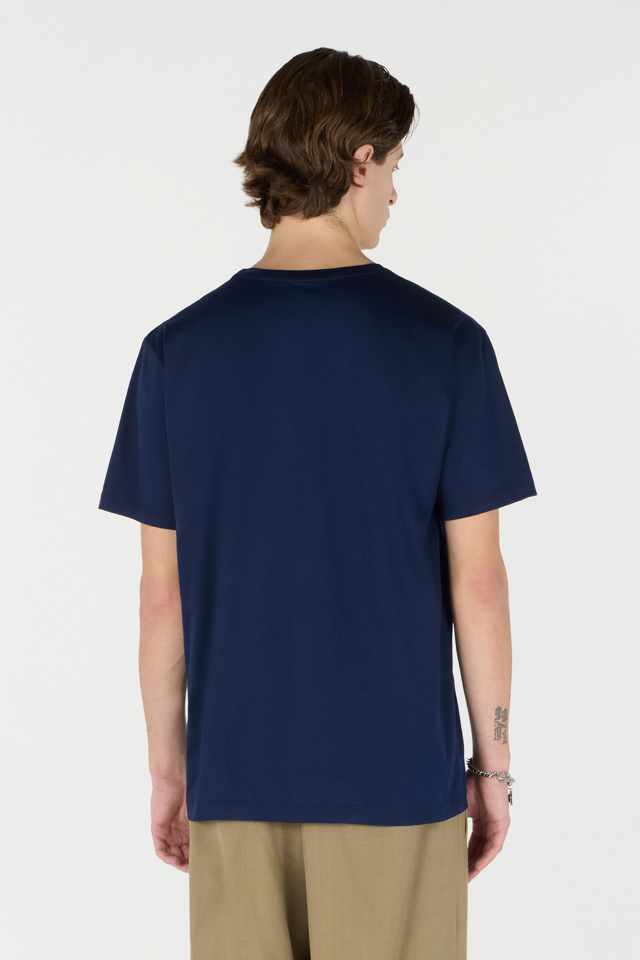 RC Camiseta Con Monograma Mirror Snake Azul oscuro POT60E-JD023