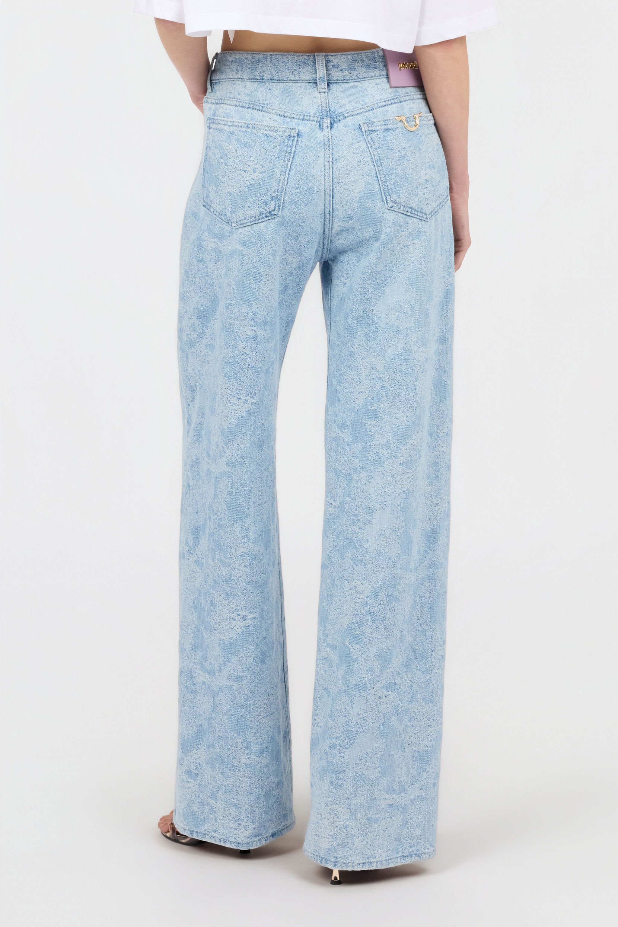 JC Wide-Leg Denim Trousers INDIGO WFJ042-WF526