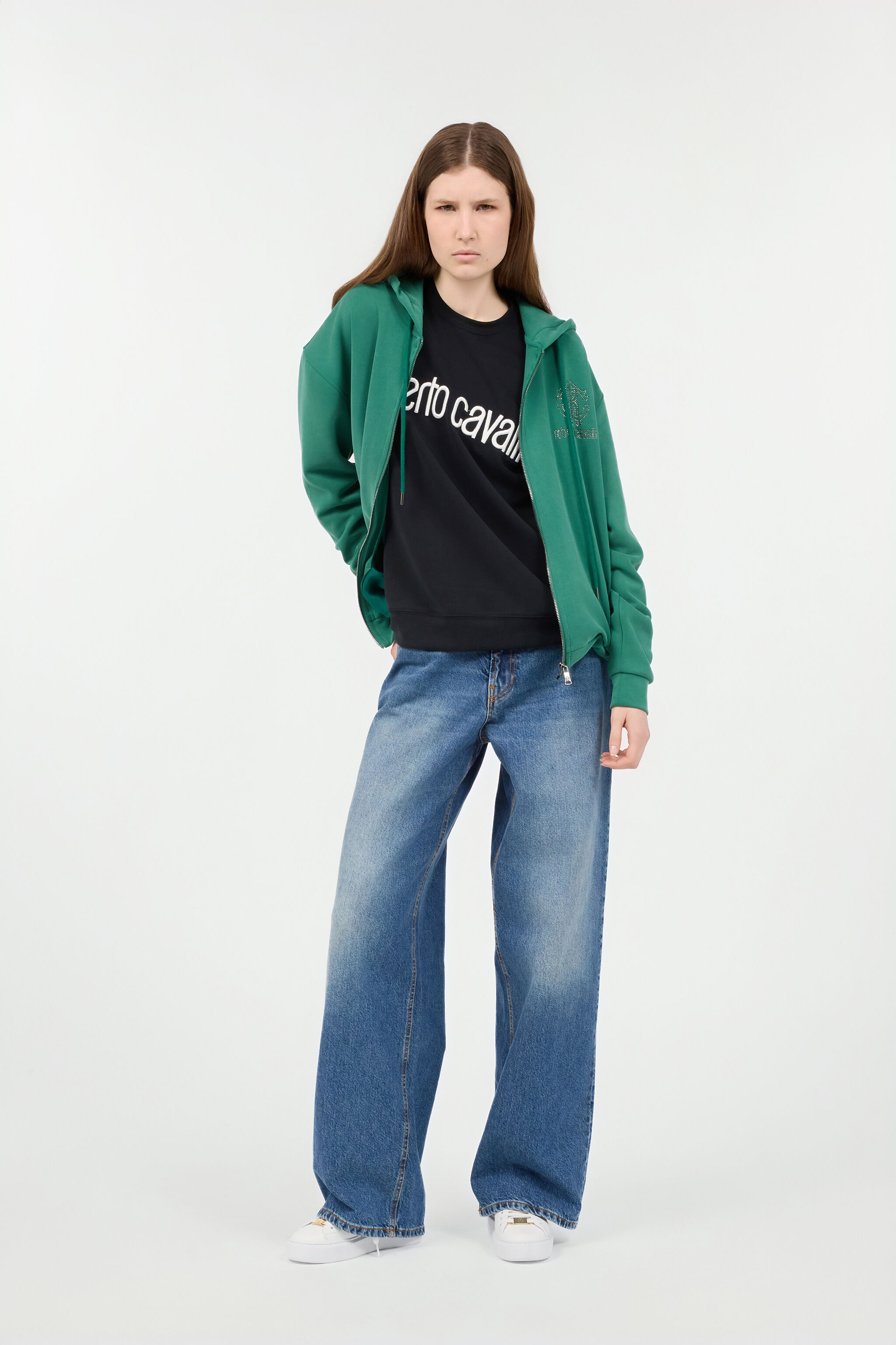 RC Green Hoodie Sweatshirt with RC Monogram Logo GREEN POT69C-CF054