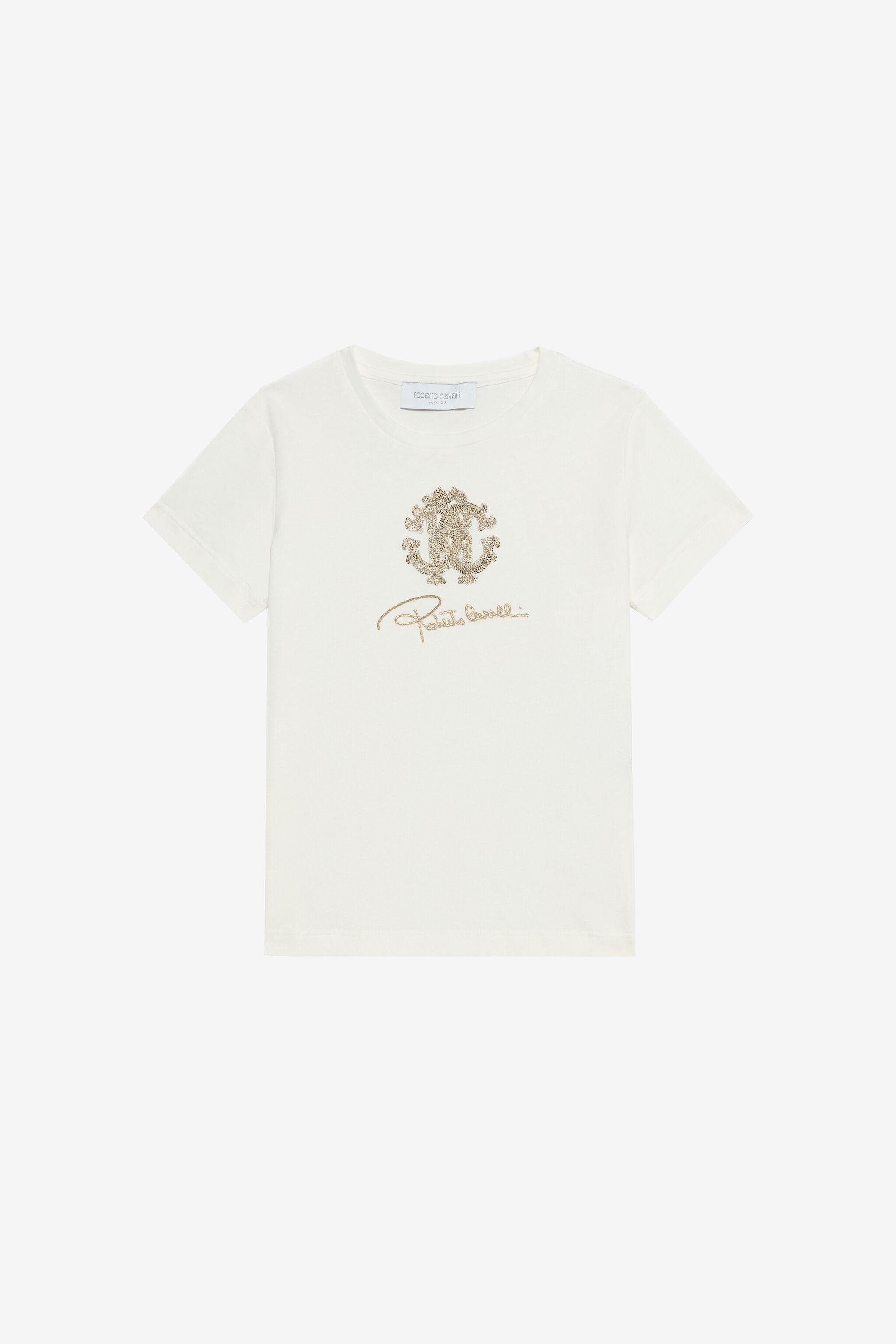 JU Milk White T-Shirt with RC Monogram MILKY WHITE VJT62B-JD001