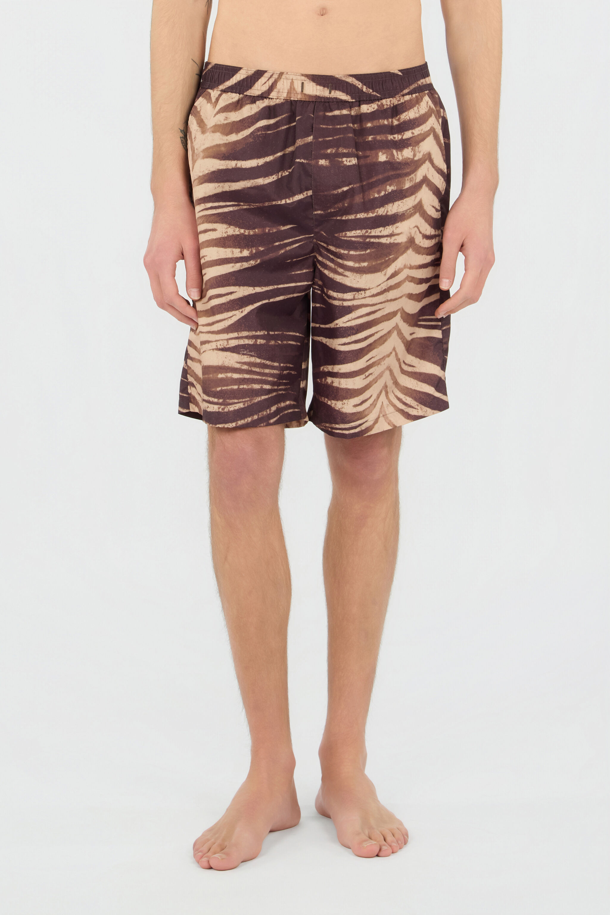 JC Bañador Bermuda Estampado Natural Barb 751 BEIGE + 709 MARR WFT137-WF195