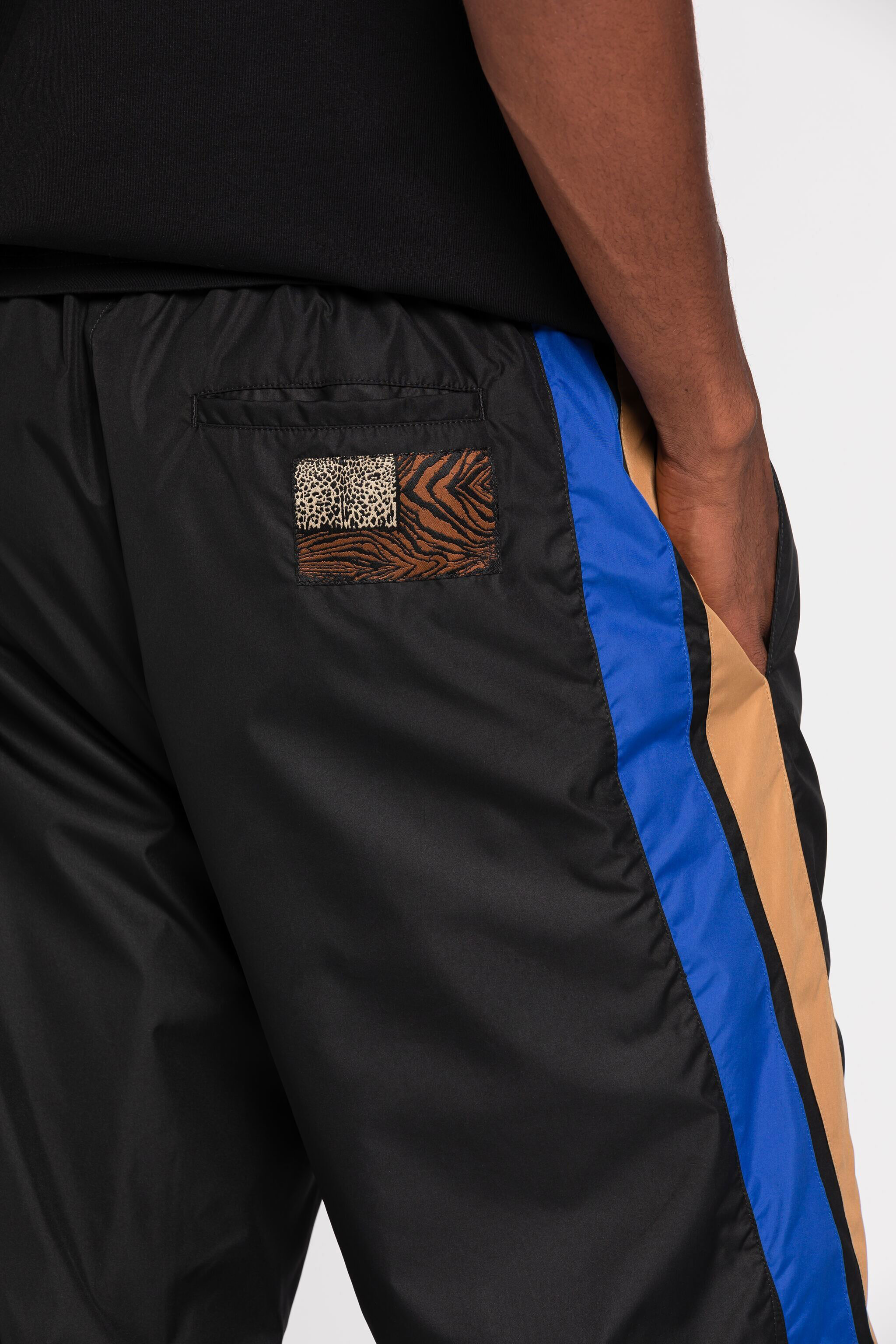 RC Stripe-detail track pants Black QRT25D-SB001