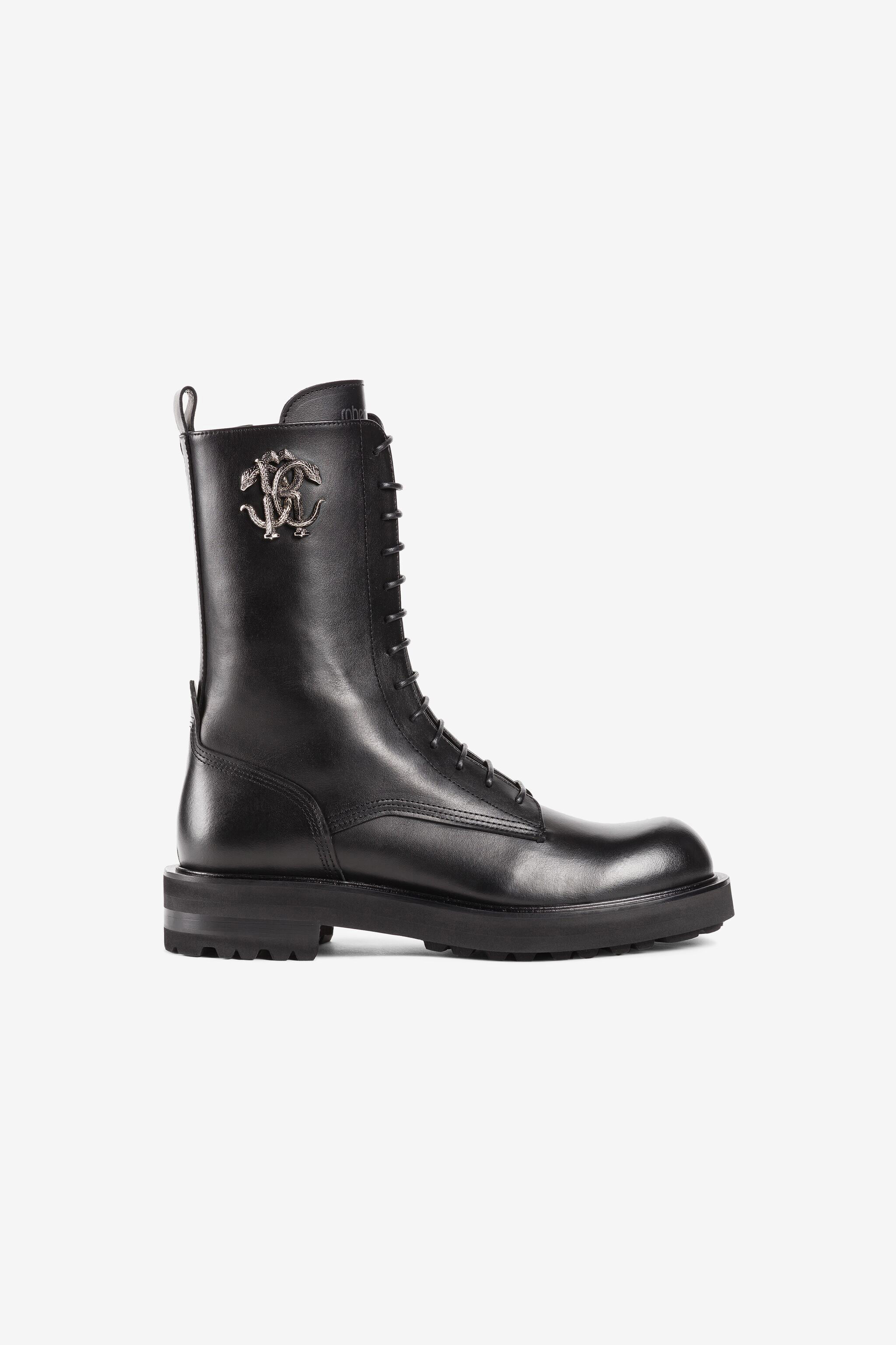 RC Logo-plaque leather boots Black RRS039-PZA12