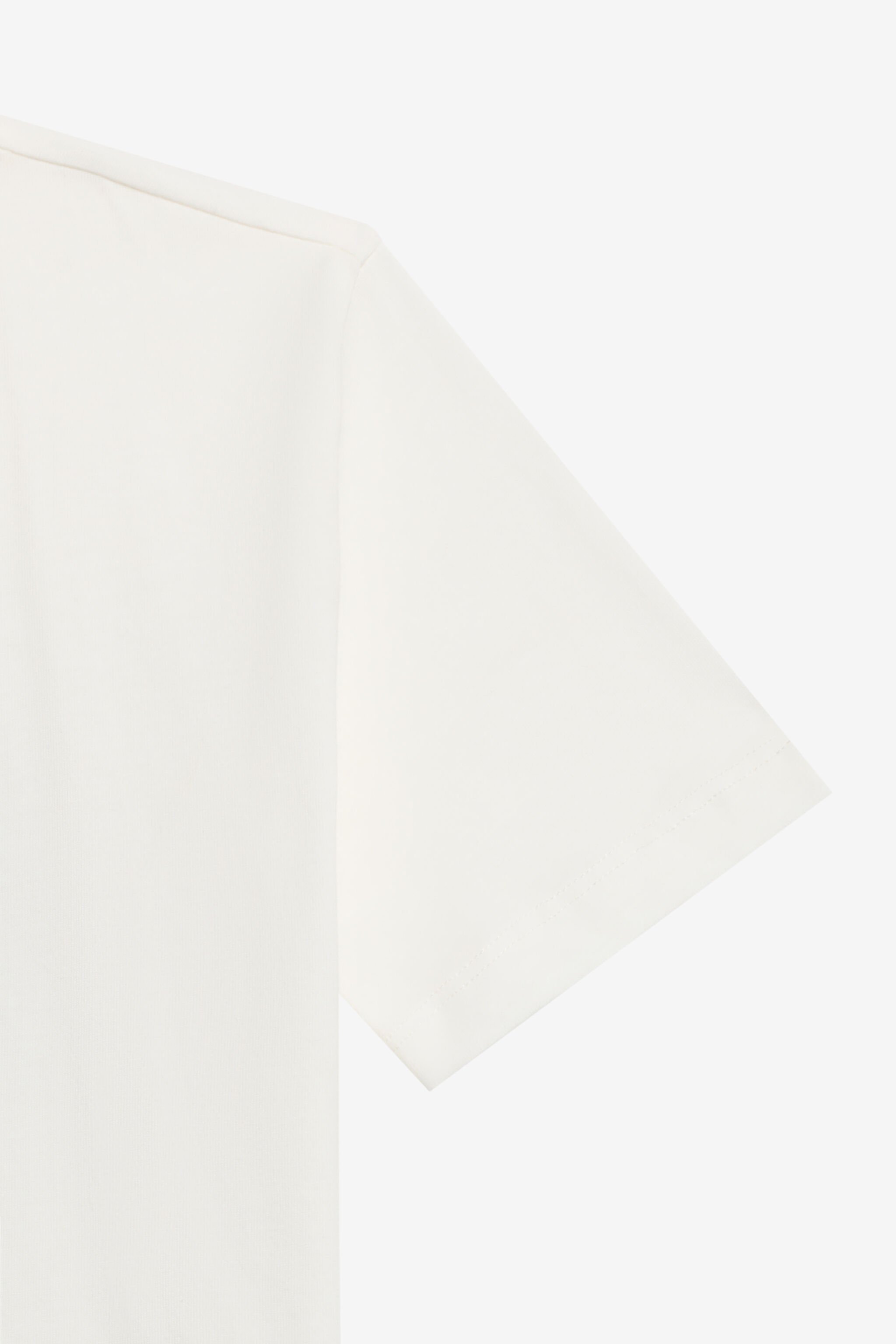 JU White Cotton T-Shirt MILKY WHITE TJT60I-JD001