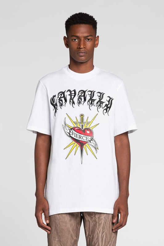 RC Fierce print short-sleeve T-shirt RC Fierce print short-sleeve T-shirt White QRT61M-JD060