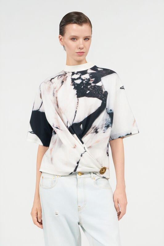 RC Grand Antique Print T-Shirt BIANCO/NERO TWT661-3PN18