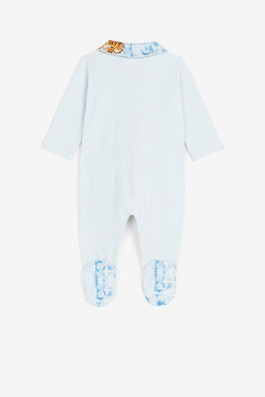 JU Tiger-motif monogram babygrow set Light blue QJT893-JV025