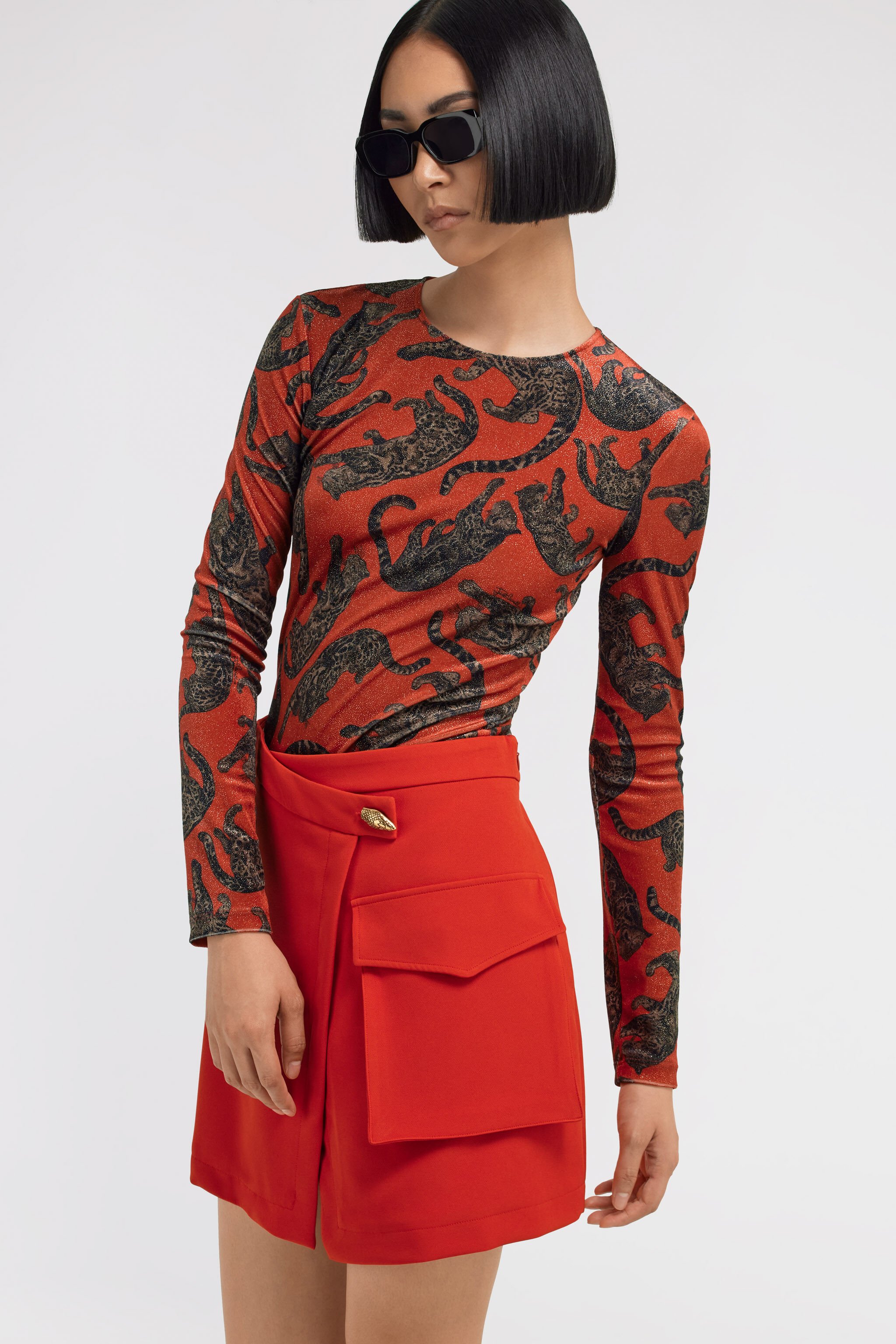 JC Just Cavalli Skirt Rot TFT091-TF137