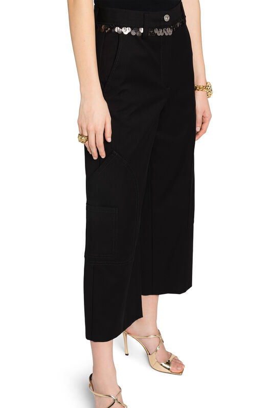 RC Sequin-Embellished Wide-Leg Trousers BLACK IWR227-CE036