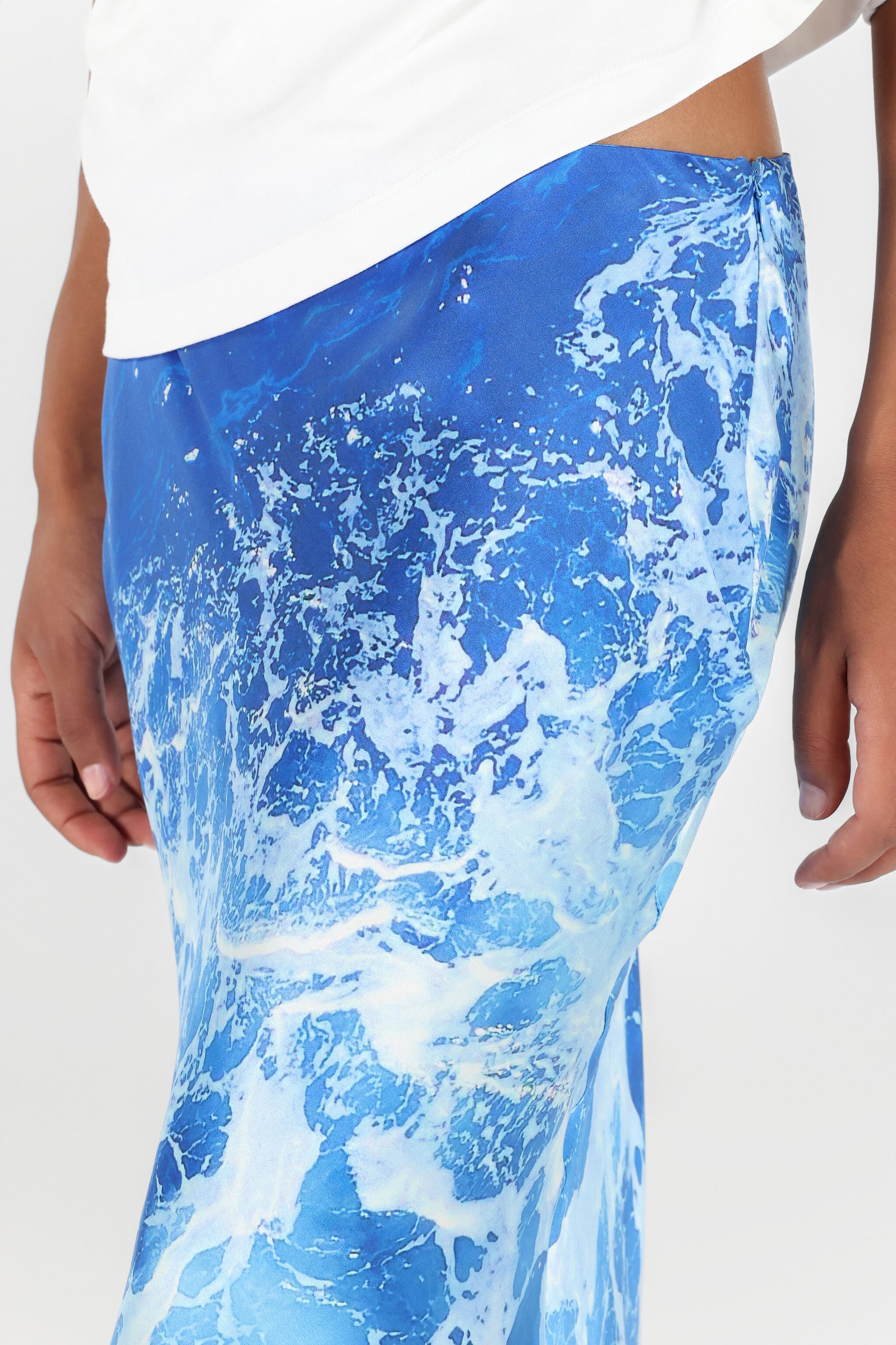 RC Stretto di Messina Print Skirt Blue UWT304-RYN94