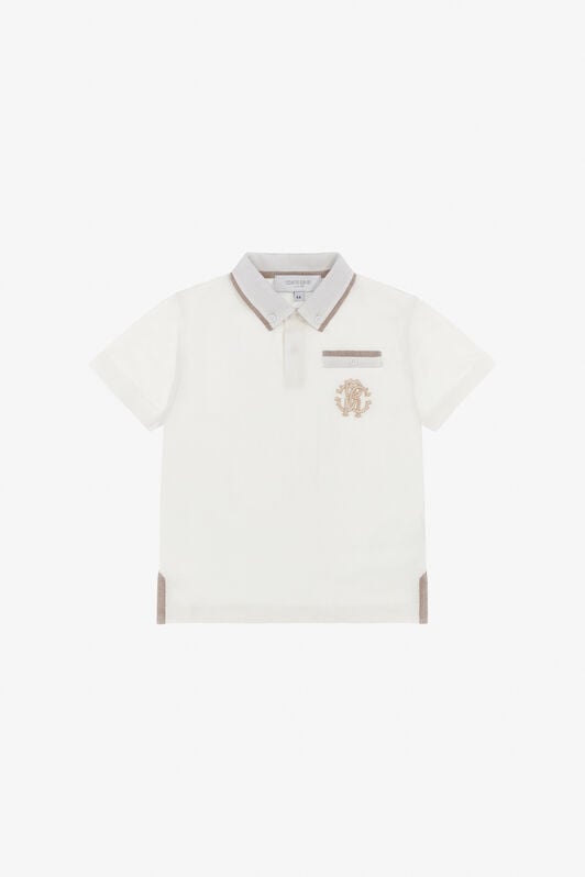 JU Rc Monogram Polo JU Rc Monogram Polo White SJT60B-JD001