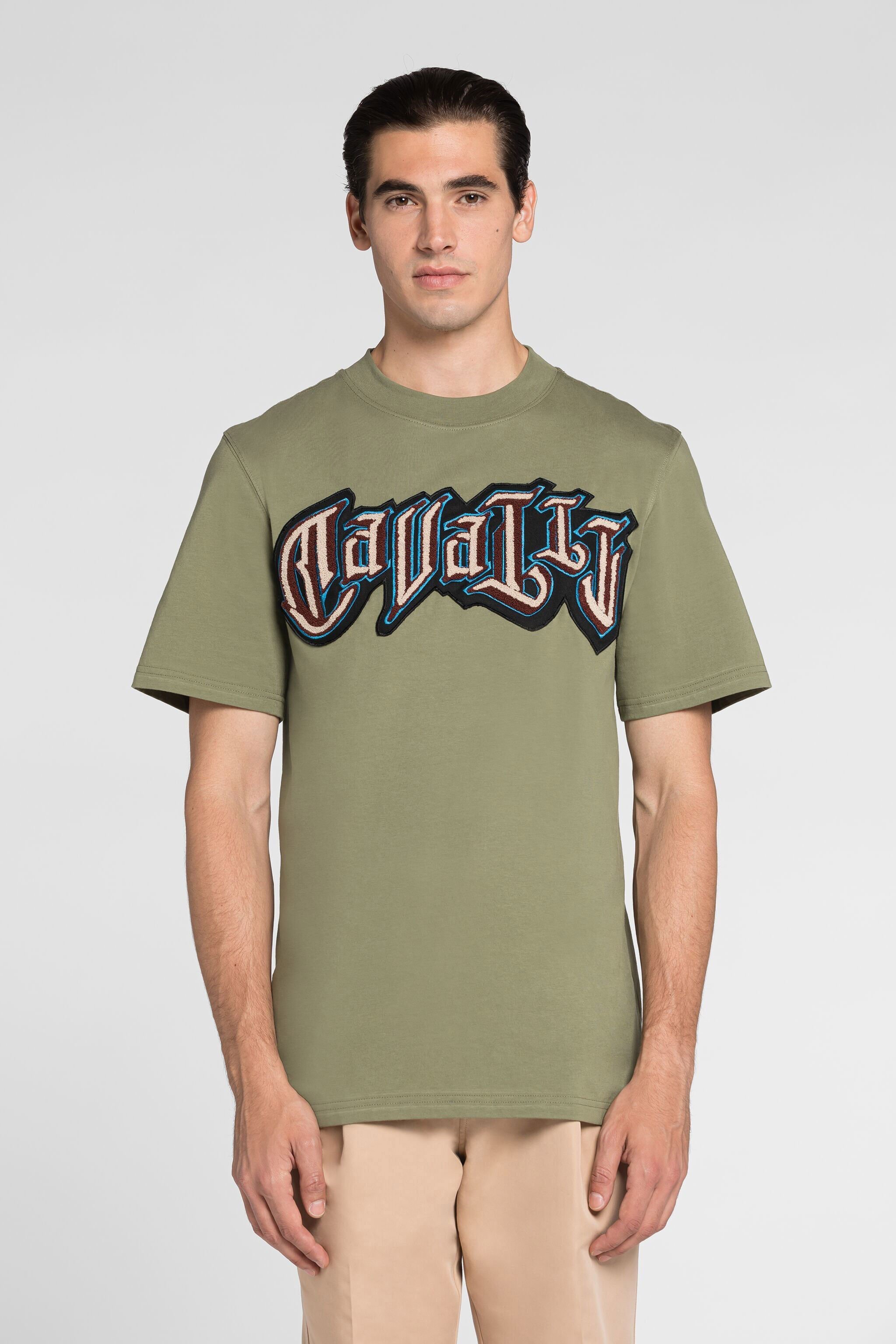 RC Logo print cotton T-shirt Green QRT61C-JD060