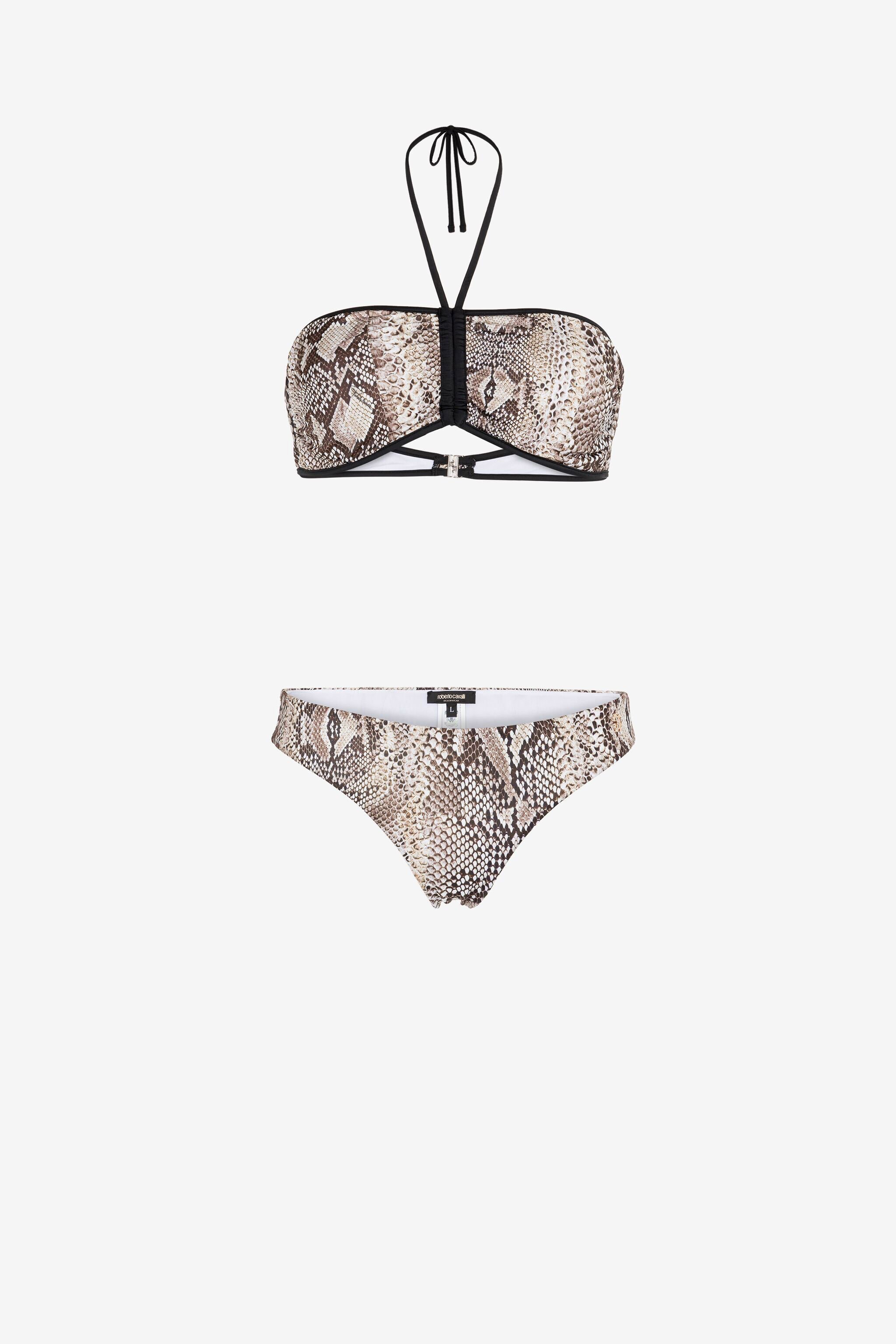 RC Snake-Print Bikini Marrón claro KSW01E-HVI18