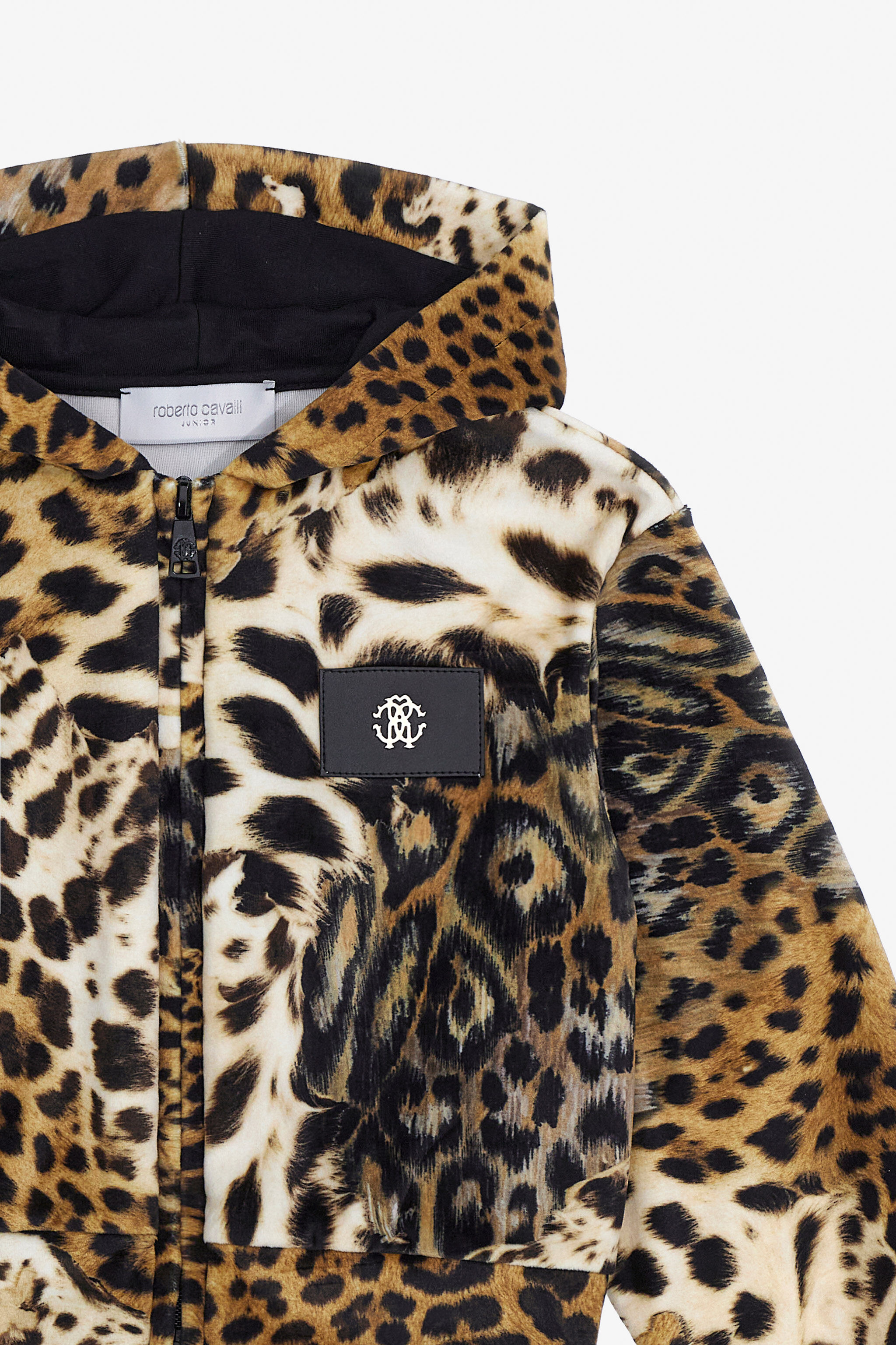 JU Hoodie With Jaguar Skin Print JAGUARSKIN NATURAL TJT68O-CPM10