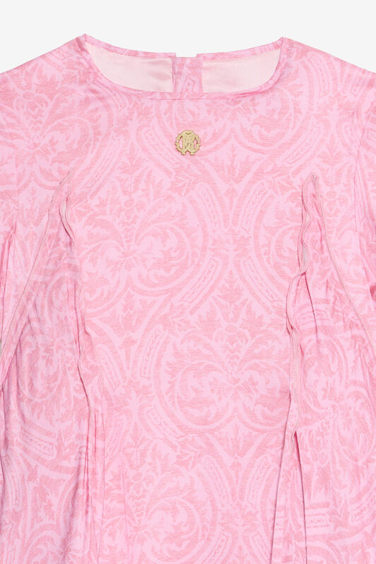 JU Baby Pink Dress with Floral Print BABY ROSE VJT10D-6DP28