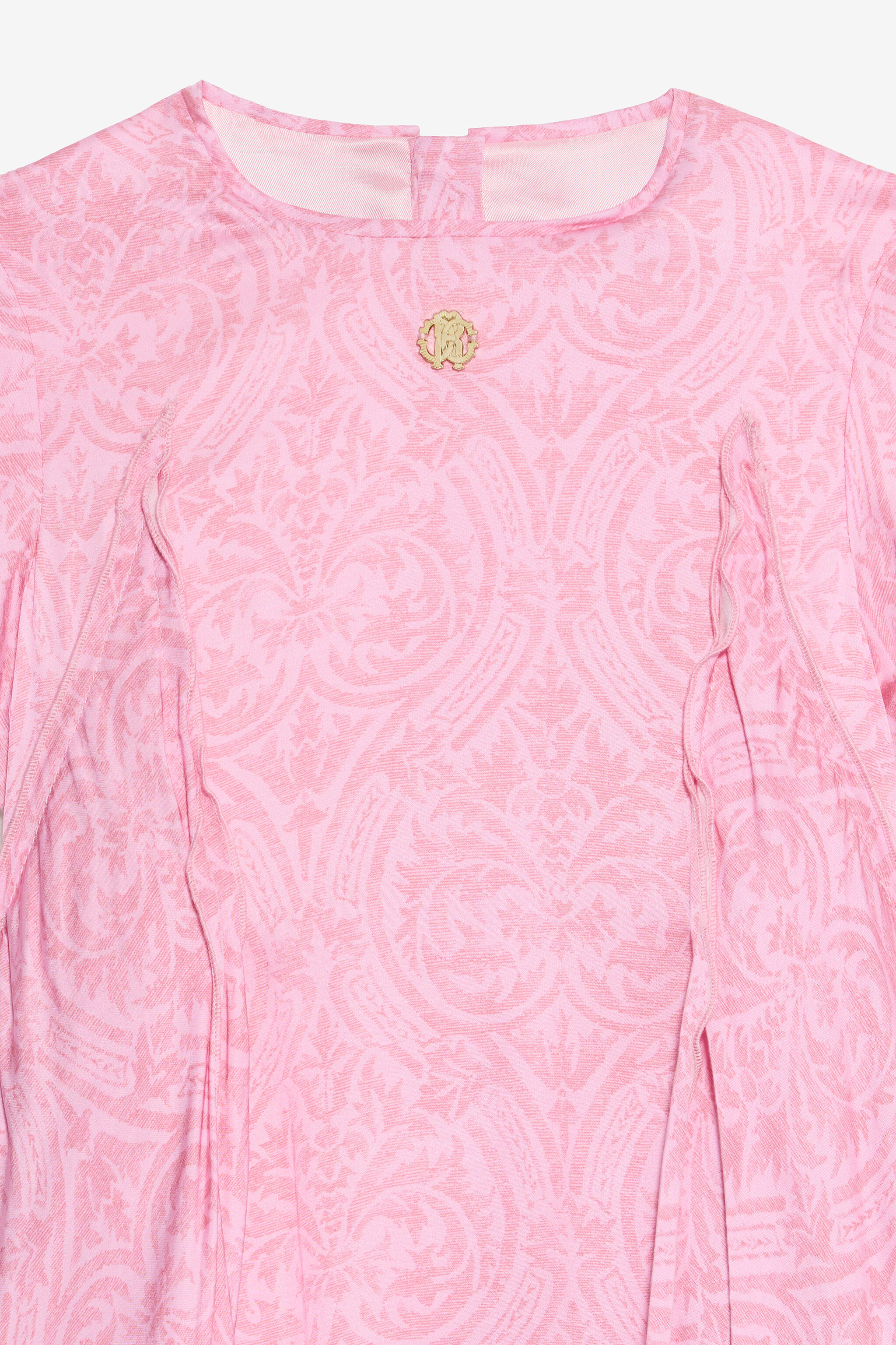 JU Baby Pink Dress with Floral Print BABY ROSE VJT10D-6DP28