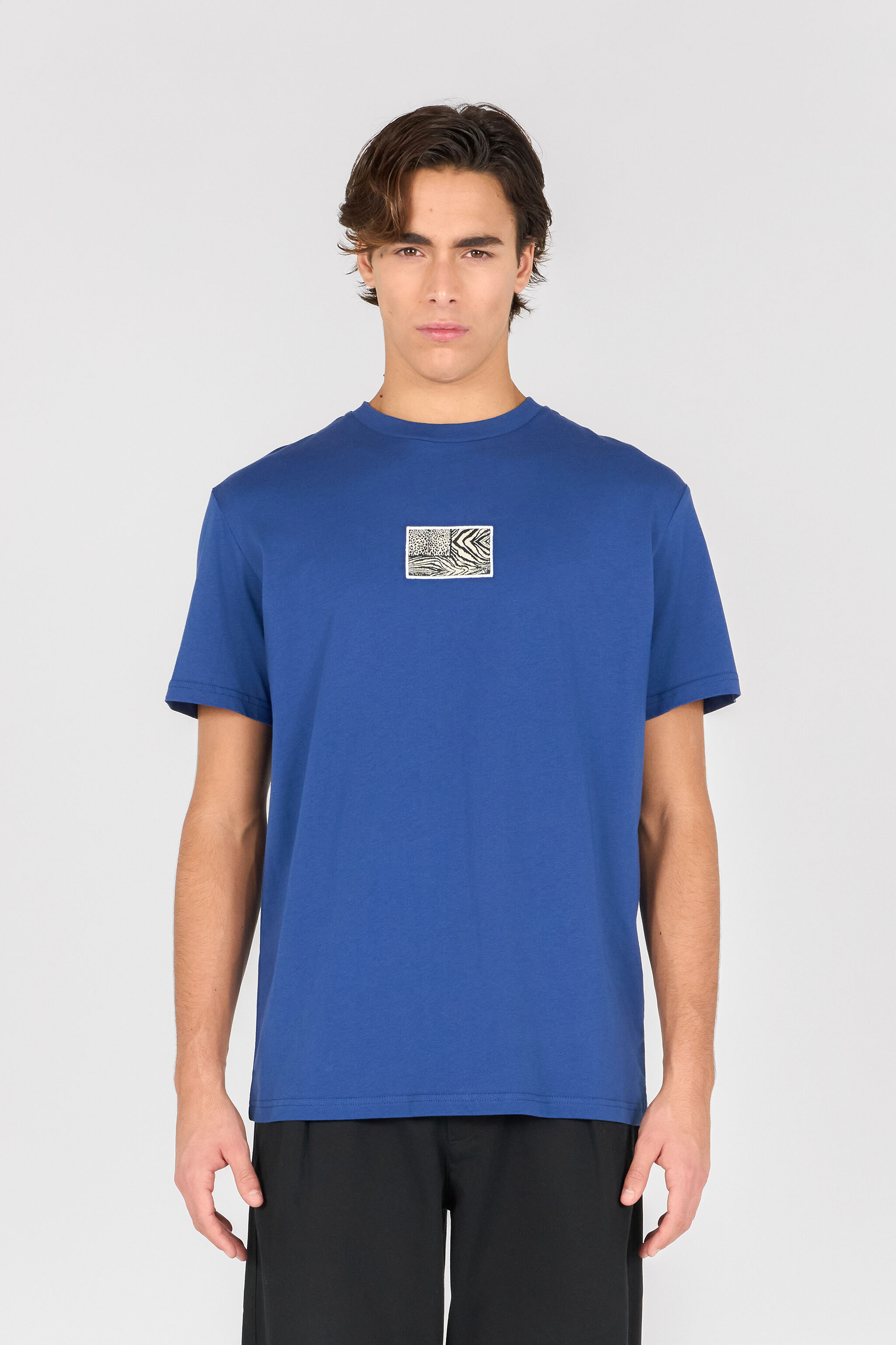 RC T-shirt con stampa animalier NAVY OOT60K-JD060