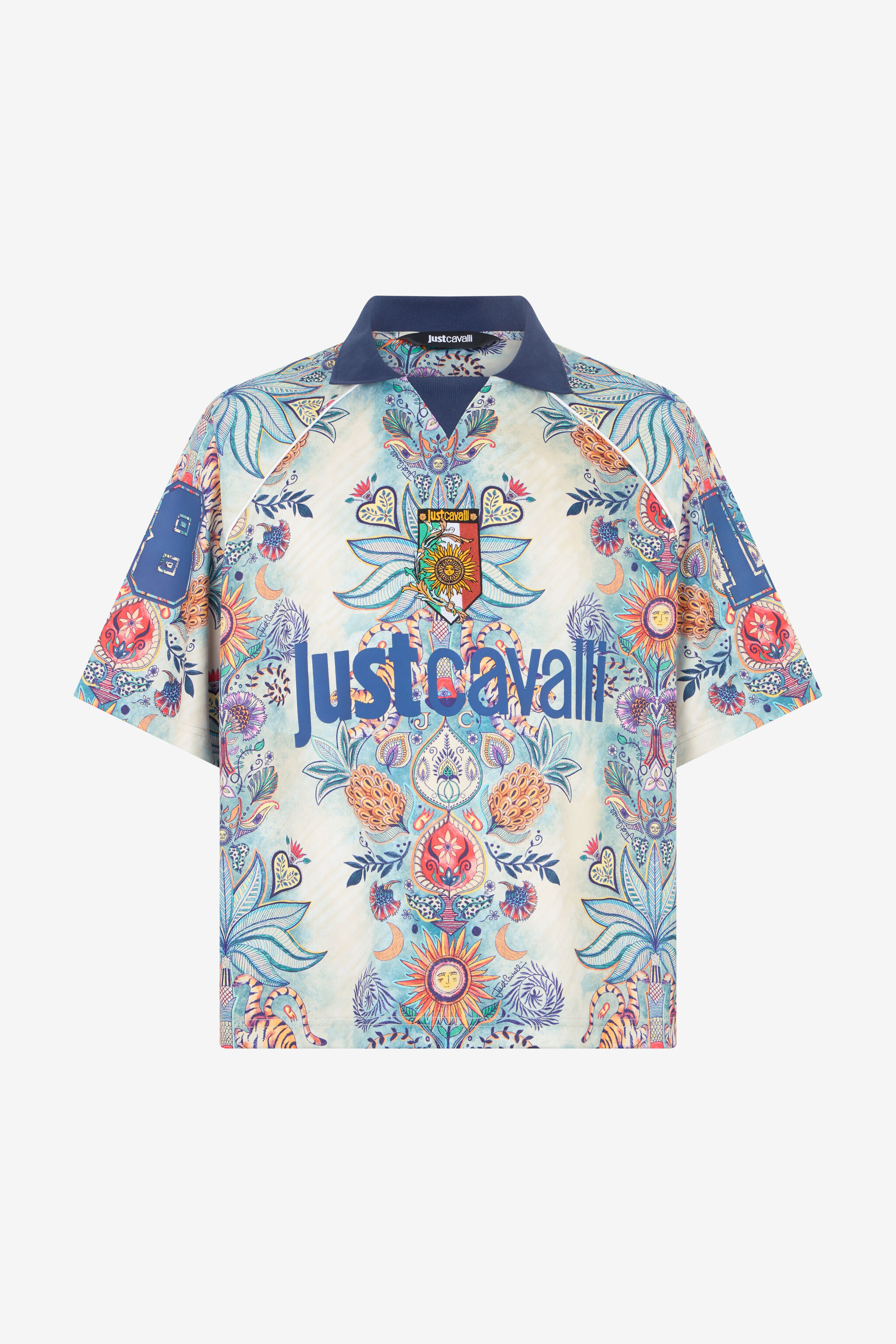 JC T-Shirt mit Tropical Garden-Print 217 AZZURRO + 582 AR WFT054-WF084