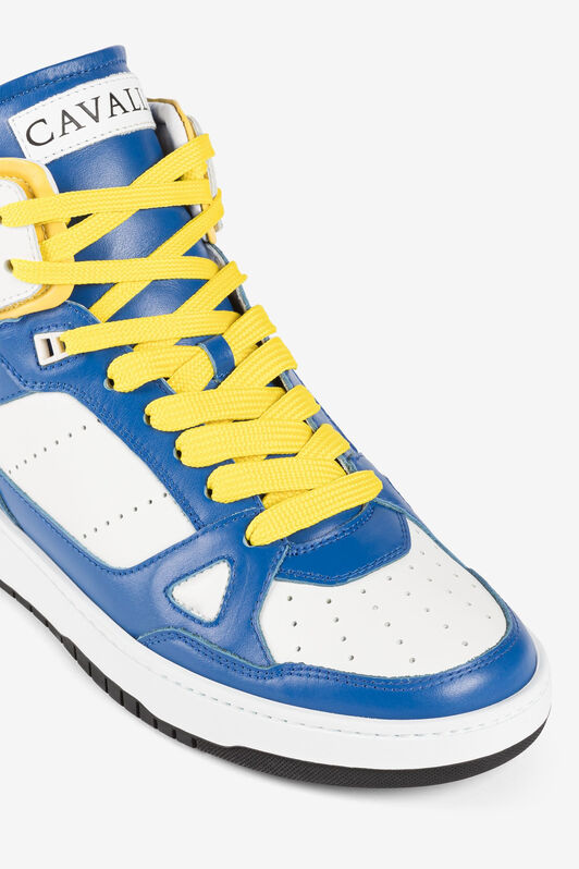 RC Logo-print high-top sneakers RC Logo-print high-top sneakers Blue/White QRS128-PZA79