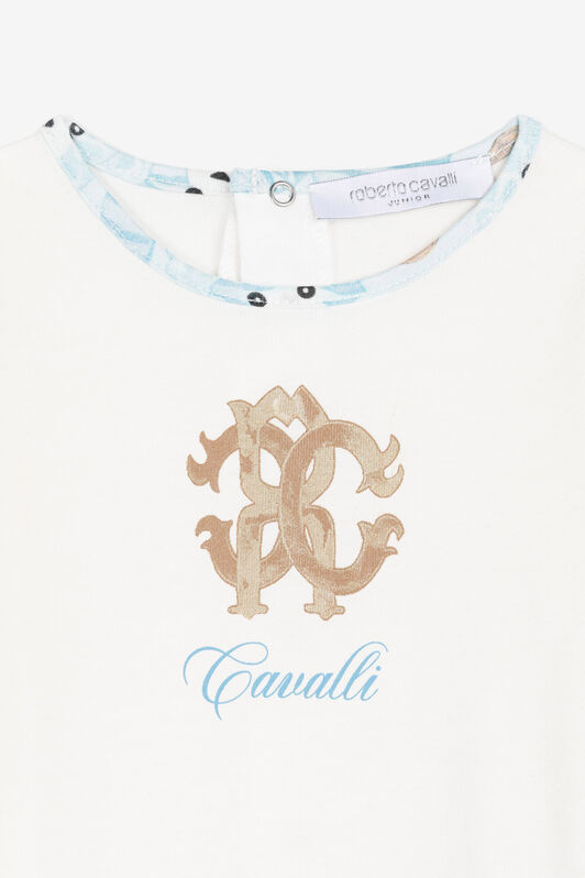 JU RC Monogram Cotton Babygrow Set Light blue RJT808-JD001