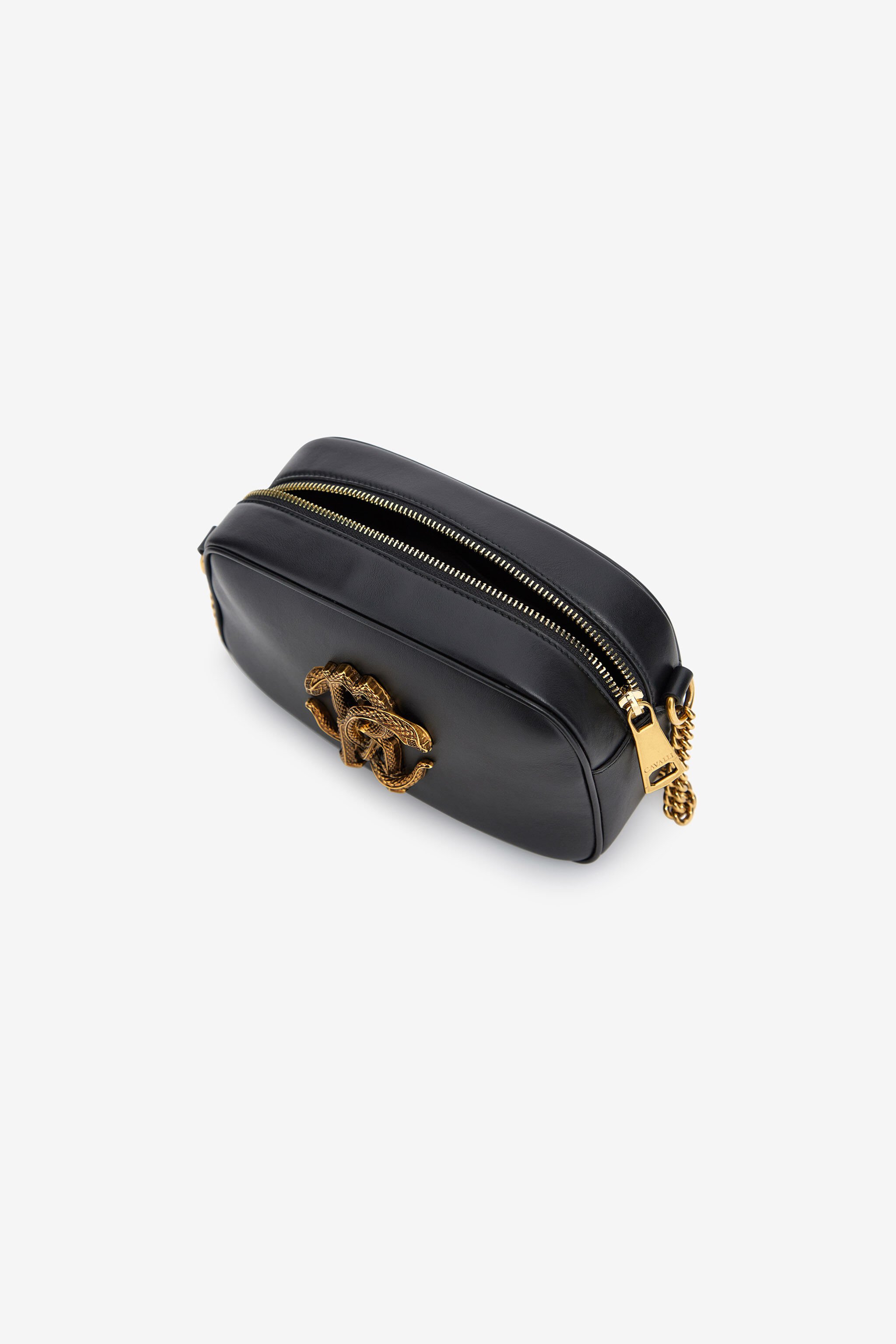 RC Shoulder bag with Monogram Mirror Snake Black SKB010-PZ172