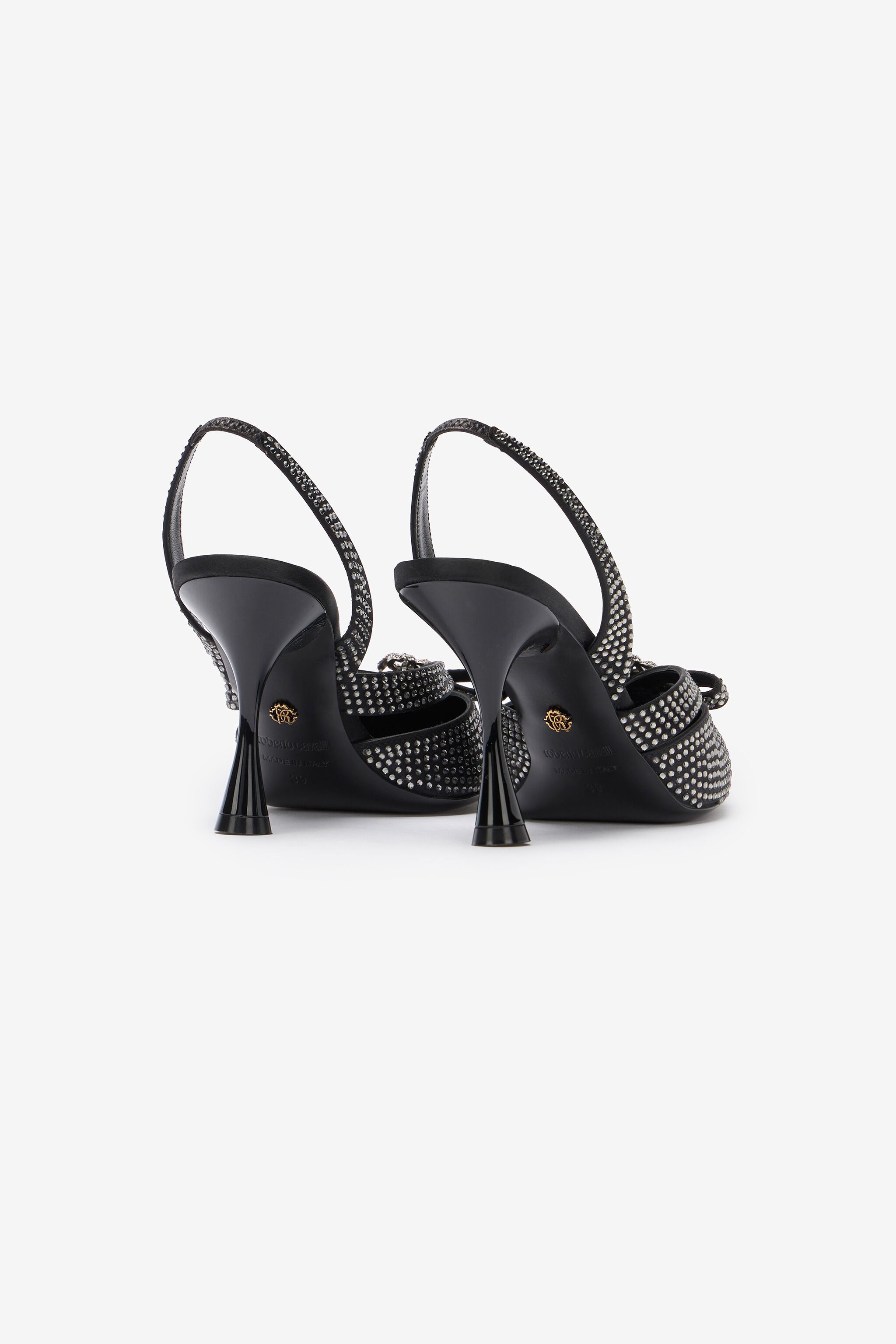 RC Slingbacks With Rhinestones Black UKS010-SE390
