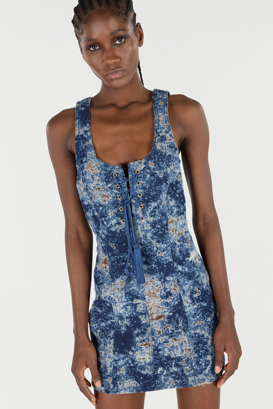 RC Mini Dress with Fading RC Mini Dress with Fading BLU SCURO VKJ150-VT012