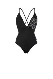 ${brand} Schwarzer Badeanzug mit Monogram RC ${colorDescription} ${masterID}