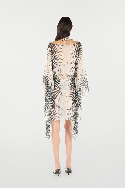 RC Zebra-Print Caftan Black/White UKW012-HNN49