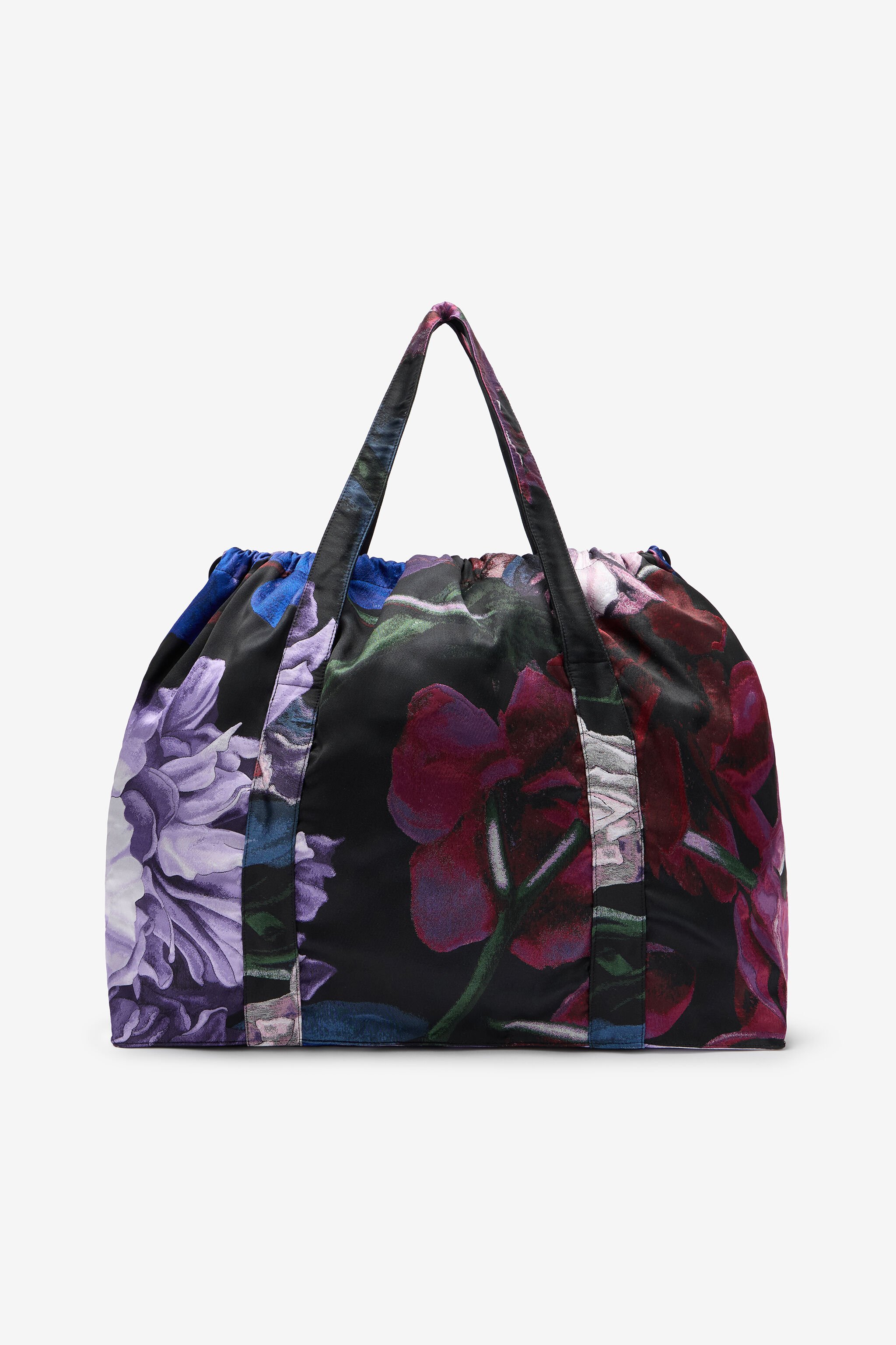 RC Shopper Bag With Floral Pattern LILAC/BLACK POB01A-FY046