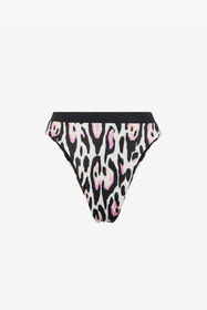 RC Top bikini con stampa Jaguar ROSA QKW00J-LNF54