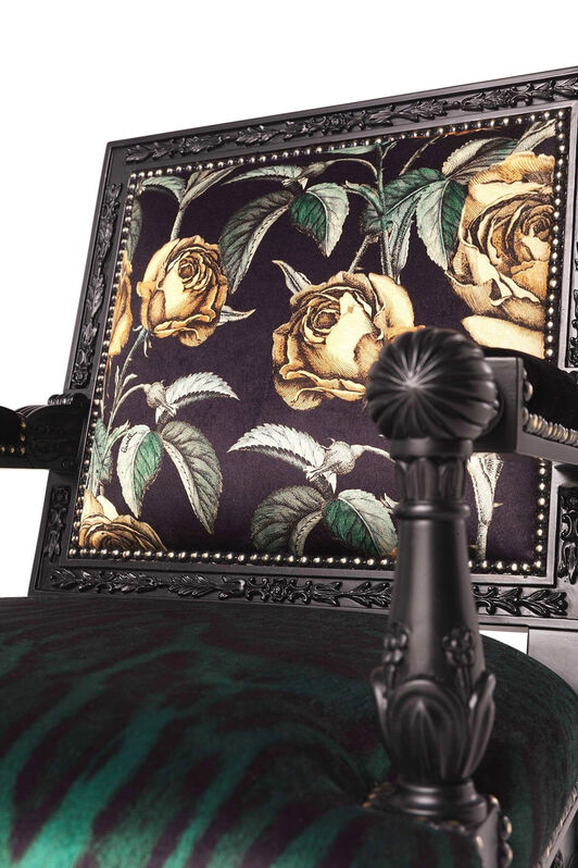 HO Patchwork-Print Armchair Dark green P9L906-L9###