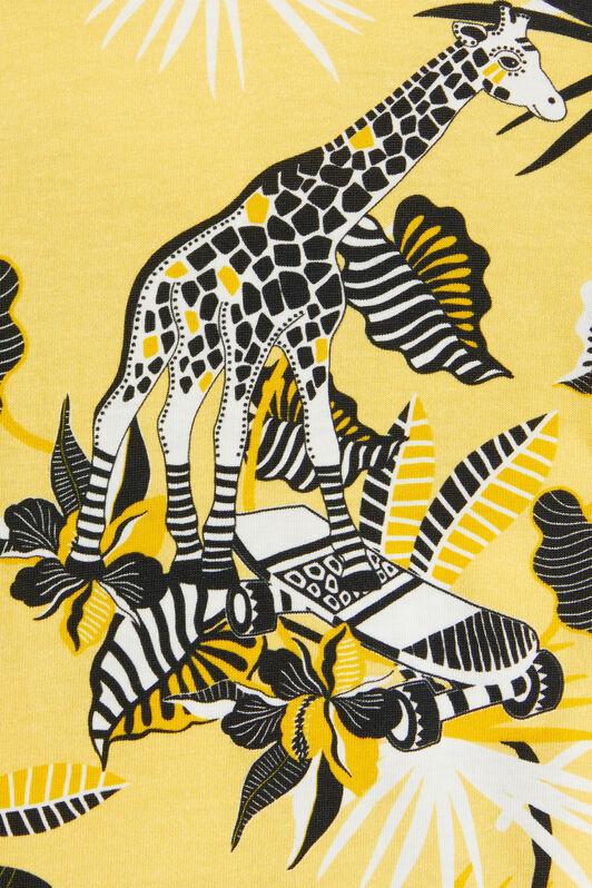 JU Giraffe-print T-shirt YELLOW/WHITE/BLACK MJT61B-JMB62
