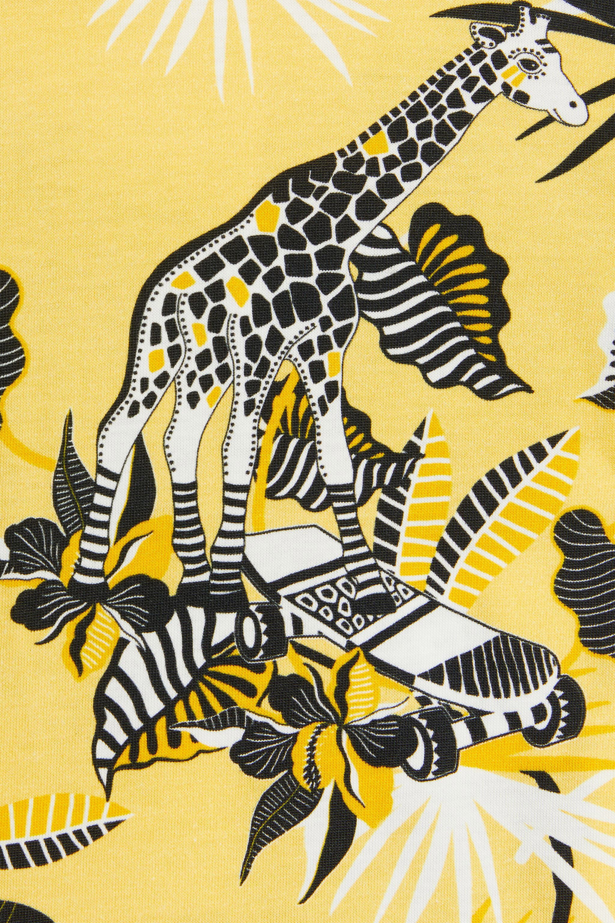 JU Giraffe-print T-shirt YELLOW/WHITE/BLACK MJT61B-JMB62