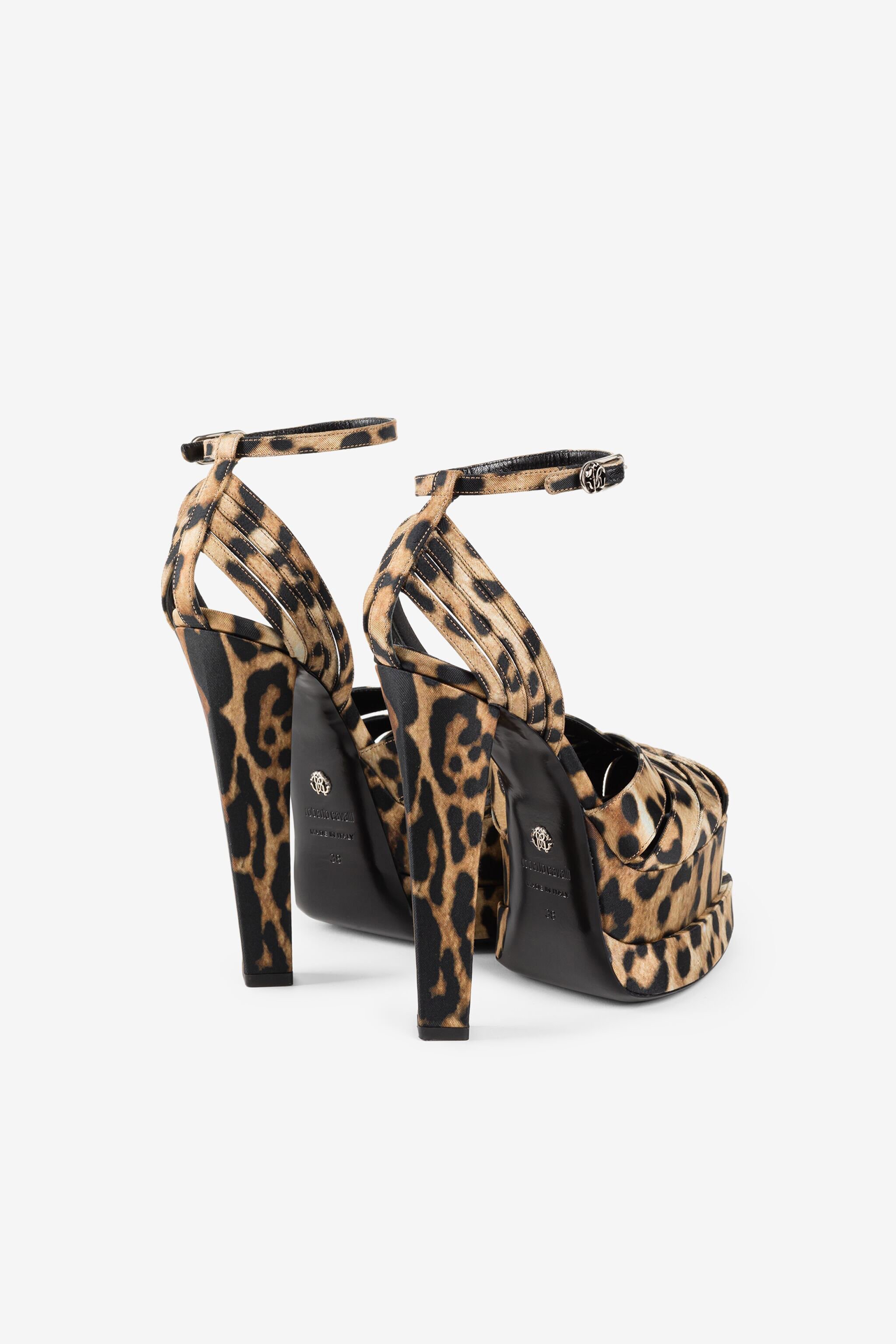 RC Sandali platform con stampa Jaguar Marrone chiaro RKS008-SE180