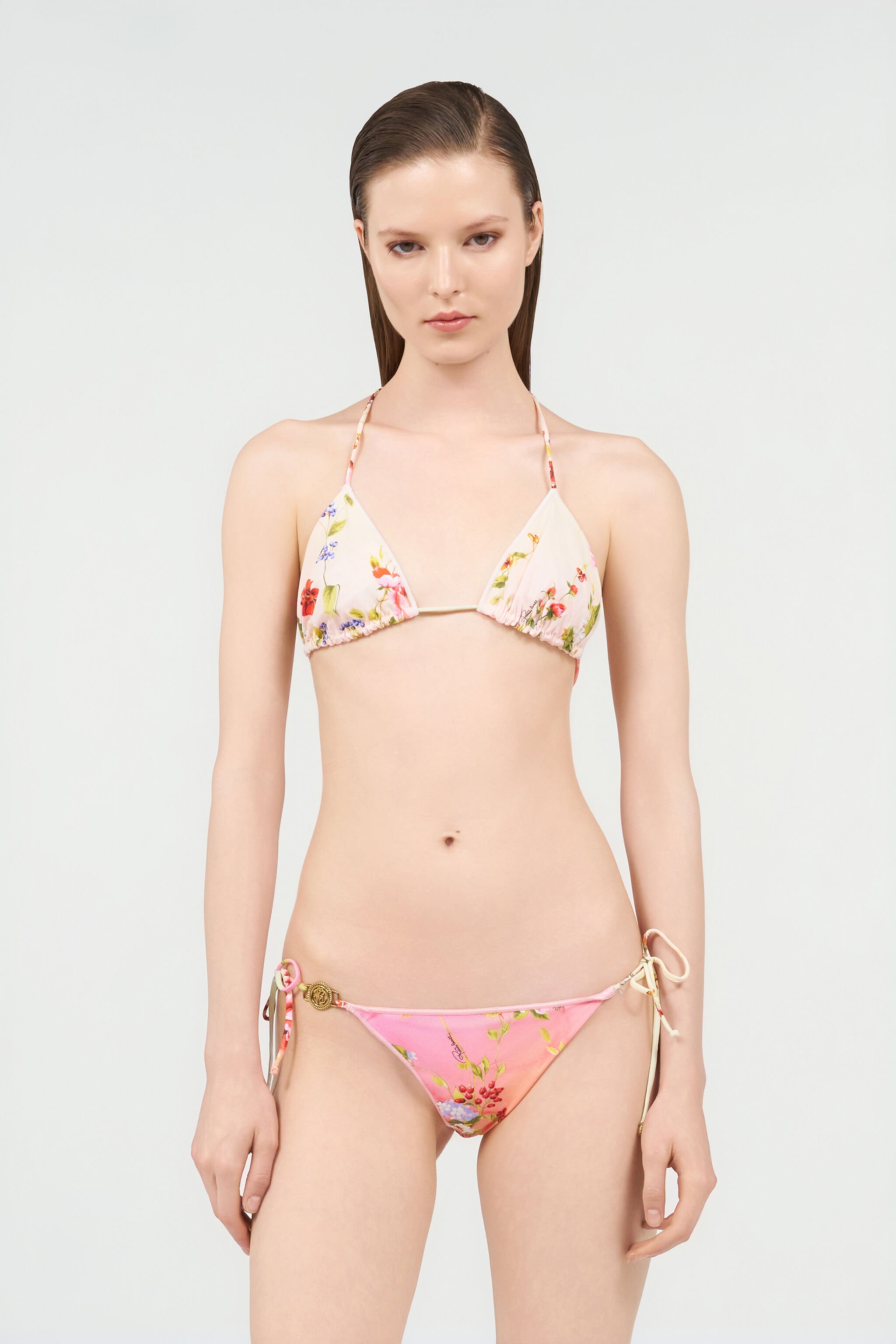 RC Miami Flowers Bas De Bikini Imprimé GREEN/FUCHSIA WQW013-HVR39