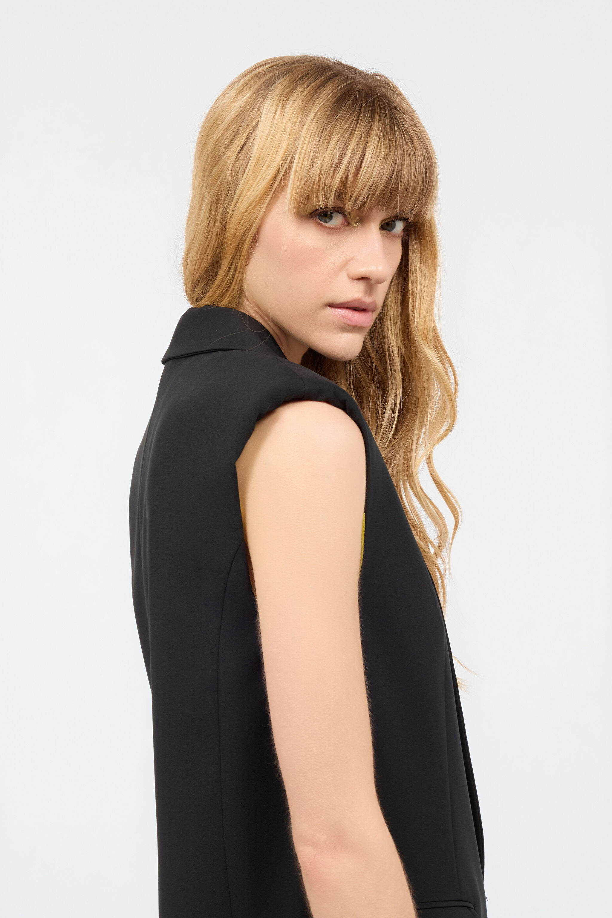 JC Einreihiges Blazerkleid Schwarz UFT189-UF255