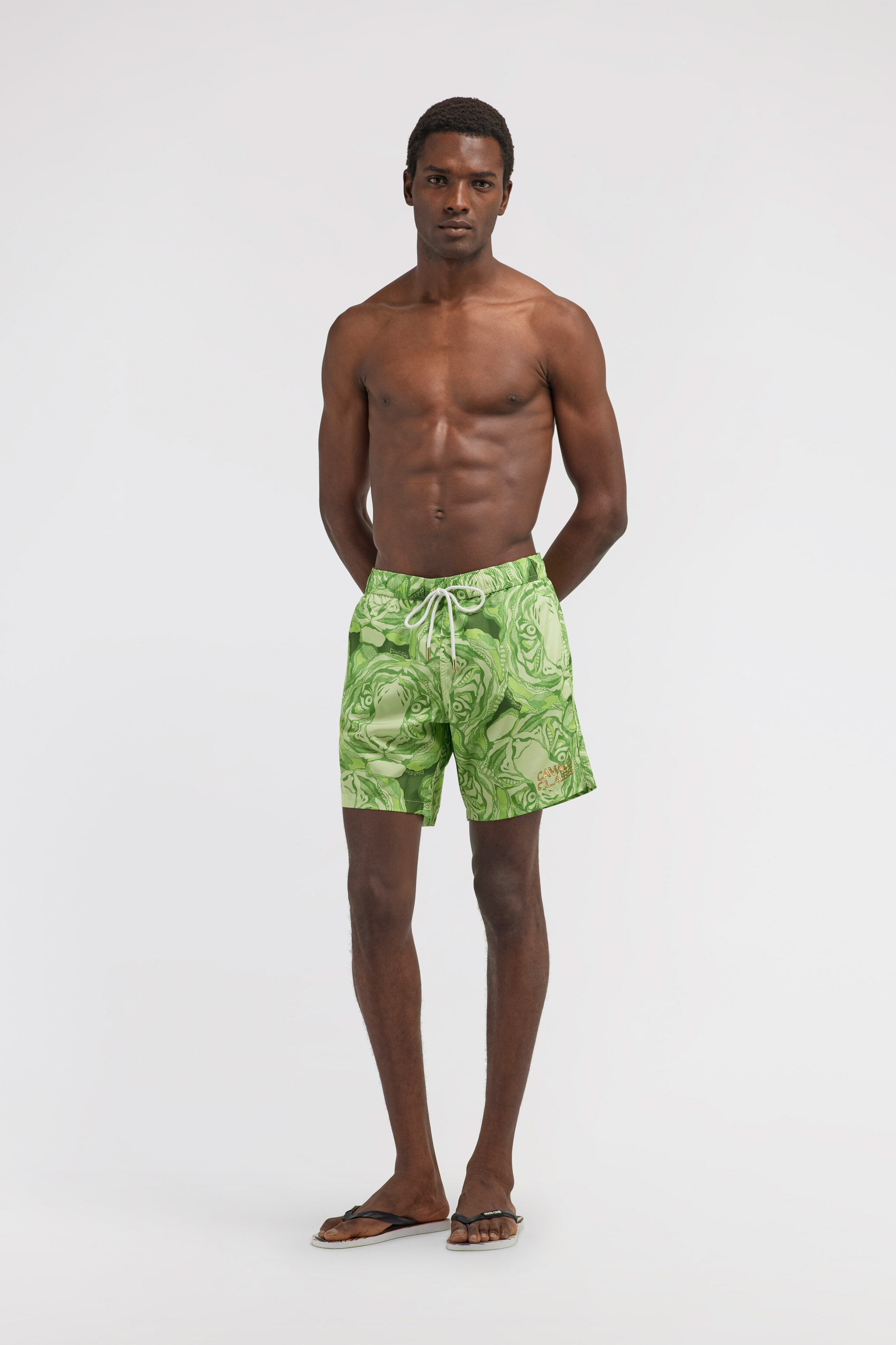 CL Badehose mit Tiger-Print Grün SXH00A-5LN01
