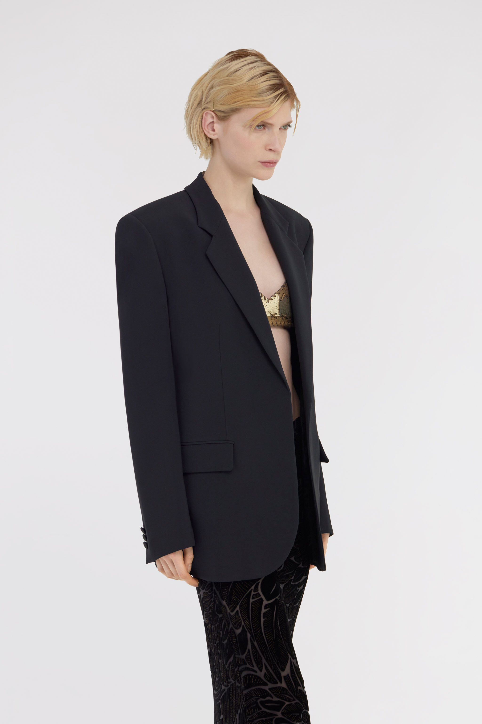 RC Chaqueta Negra de Cierre Sencillo Negro SWT402-HR005