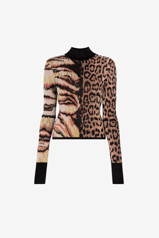 RC Animalier-Jacquard Sweater Brown RKM600-MI150