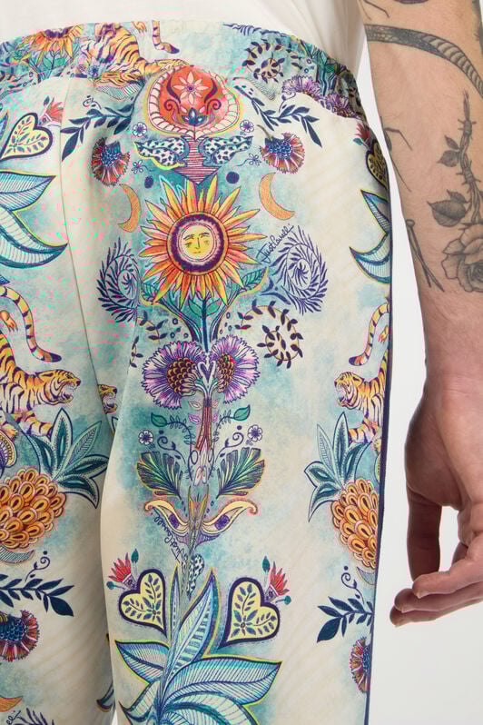 JC Hose mit Tropical Garden-Print 217 AZZURRO + 582 AR WFT001-WF002