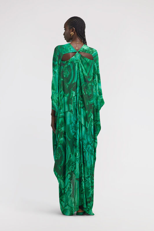 RC Malachite Print Long Kaftan Green TKT181-7HN06