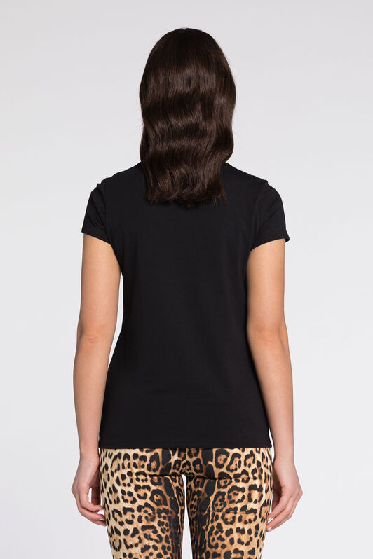 RC Mirror Snake-Print Cotton T-Shirt Black/Gold RKT60D-JD061