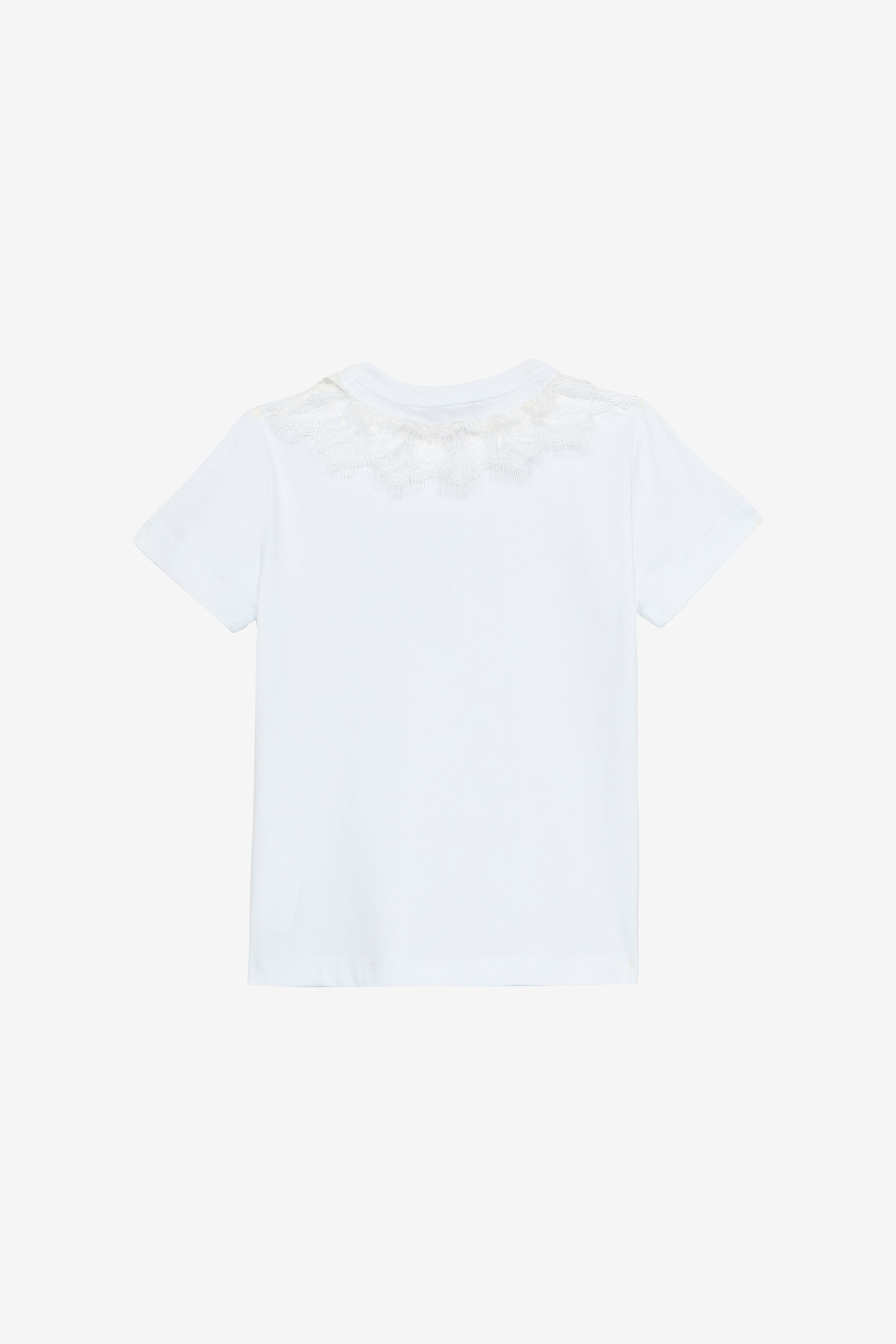 JU T-Shirt With RC Monogram And Lace White UJT62I-JD001