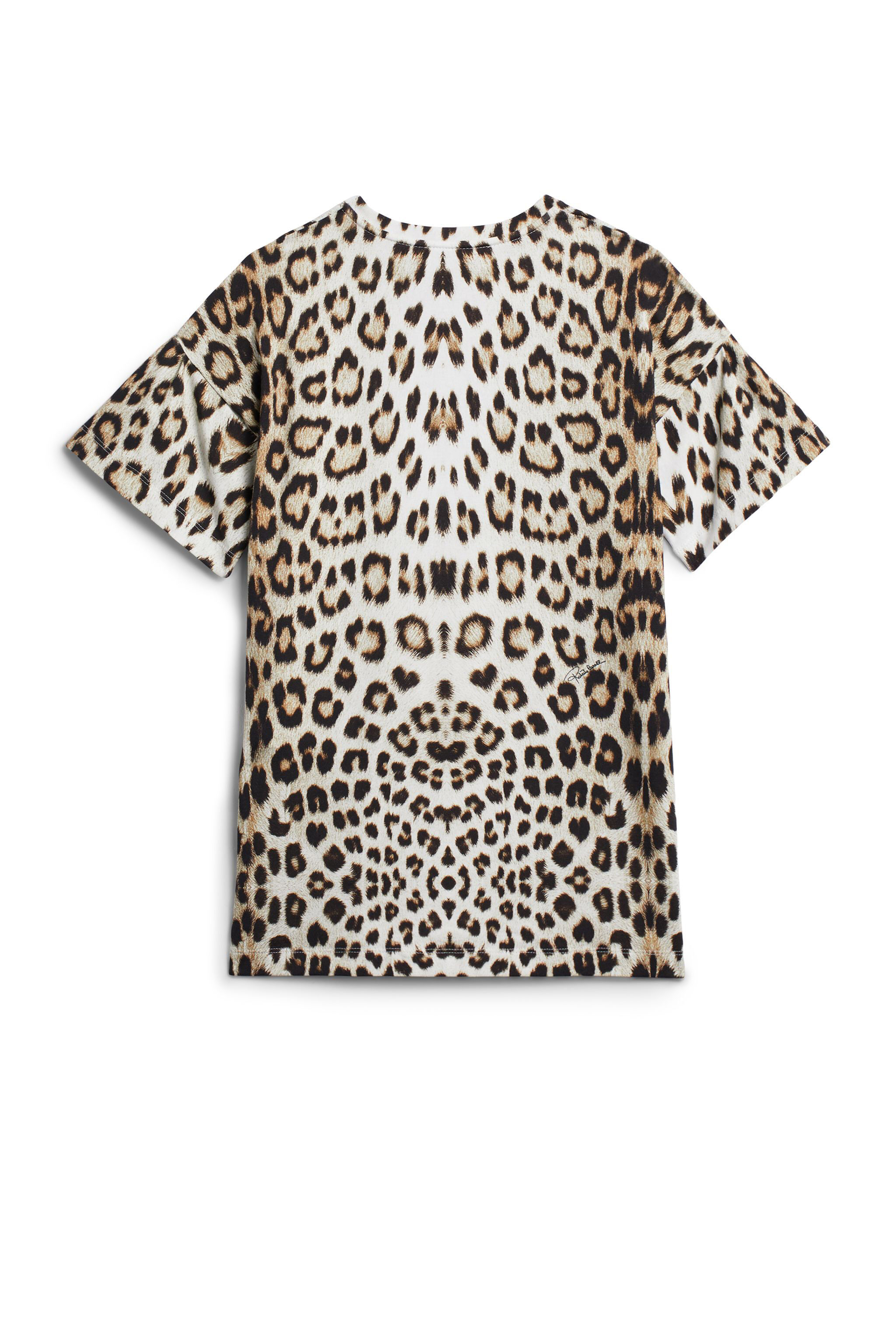 JU Logo animalier T-shirt dress BEIGE/MILKY/BLACK IJT141-JFQ64